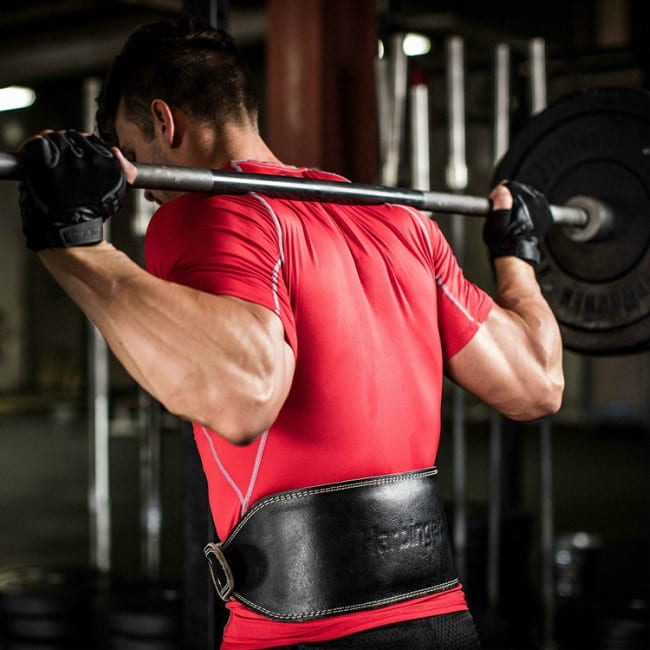 Harbinger Padded Leather Contoured Weightlifting Belt Workout