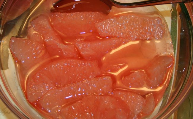 Pink grapefruit sorbet